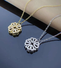 Openable heart pendant necklace in gold for women