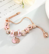 Rose gold geometric heart bracelet flat lay product shot